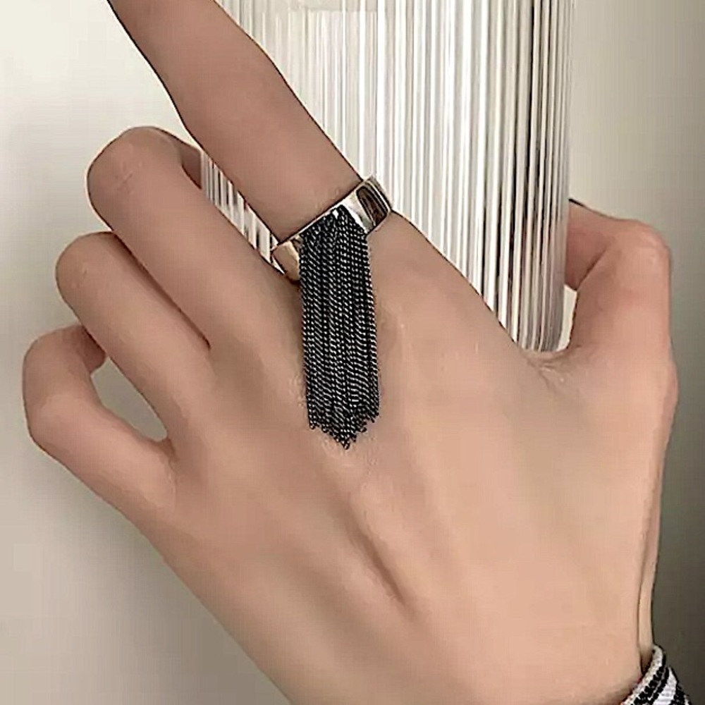 STERLING SILVER TASSEL RING - Picture 6 of 11